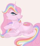  ahegao anus equid equine fan_character female feral genitals hasbro hi_res horn horse looking_pleasured mammal my_little_pony pinksatin pony puffy_anus solo winged_unicorn wings 