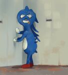  1other highres looking_at_viewer meme mossacannibalis no_humans parody sanic scp-173 scp_foundation solo sonic_(series) sonic_the_hedgehog standing 