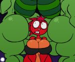 anthro artist_logo artist_name belly big_butt bodily_fluids bottom_heavy breasts brother_(lore) brothers_(lore) bubble_butt buckteeth butt countershade_belly countershading crop_top_only crossed_arms curvy_figure eyelashes female flaky_(htf) fur glistening glistening_breasts glistening_butt green_body green_fur group happy_tree_friends huge_butt larger_male lifty_(htf) logo looking_at_another&#039;s_butt male mammal markings navel nervous nude pink_nose porcupine procyonid raccoon raised_tail red_body red_fur rodent shifty_(htf) sibling_(lore) signature size_difference smaller_female striped_markings striped_tail stripes sweat sweatdrop tail tail_markings teeth text thatdawgmurray thick_thighs trio twins_(lore) wide_hips
