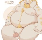  2022 absurd_res anthro asgore_dreemurr belly big_belly blush bovid bovine english_text genitals goattfurry hi_res humanoid_hands male mammal moobs nipples overweight overweight_male penis sitting solo text undertale_(series) white_body 