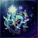 2025 ambiguous_gender blacephalon cosmic_background dated duo generation_7_pokemon hi_res humanoid mrh2o2 multicolored_body nintendo pokemon pokemon_(species) shiny_pokemon signature space ultra_beast xurkitree