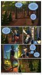 absurd_res backpack black_eyes blue_hair bright-eyes clothing comic draako dragon eyewear feretta forest goggles grey_body grey_skin hadanin hair hi_res mountain mythological_creature mythological_scalie mythology nyo_la_nixan_(character) plant robe running scalie scenery sky sunset tale_of_tails tree walking white_body white_skin yellow_eyes