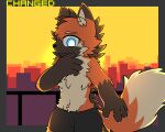 anthro bulletproof-kitty canid canine changed_(video_game) fur male mammal multicolored_body multicolored_fur mythological_creature mythology solo
