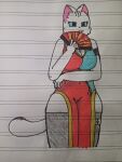 absurd_res andromorph asian_clothing chinese_clothing chinese_dress clothing domestic_cat dress east_asian_clothing felid feline felis female fine_sun gynomorph hi_res intersex mammal solo
