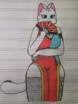 absurd_res andromorph asian_clothing cat_kun chinese_clothing chinese_dress clothing domestic_cat dress east_asian_clothing felid feline felis female fine_sun gynomorph hi_res intersex mammal solo