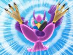 2024 4_toes anisodactyl anthro anus avian balls beak bird black_claws blue_scarf blue_sky bodily_fluids butt cheek_tuft claws curling_toes detailed_background dripping emanata erection eyewear facial_tuft falling feather_hands feathers feet genital_fluids genitals goggles hi_res humanoid_genitalia humanoid_penis littletrixter looking_at_viewer looking_down low-angle_view male male_anthro midair mostly_nude outside penis precum precum_drip rivals_of_aether scarf sky solo speed_lines spread_legs spreading tail tail_feathers toes tuft worm&#039;s-eye_view wrastor y_anus
