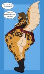absurd_res anthro big_breasts big_butt big_tail black_spots boots bottomwear breasts brown_hair butt cellulite clothed clothing dialogue english_text eublepharid female footwear galacticgoodie gecko hair hi_res huge_butt hyper hyper_butt leopard_gecko lizard markings pattern_bottomwear pattern_clothing pattern_skirt plaid plaid_bottomwear plaid_clothing plaid_skirt presenting presenting_hindquarters raised_tail reptile scales scalie shoes skirt solo spots spotted_body spotted_scales tail text thick_tail thick_thighs tongue tongue_out upskirt wide_hips yellow_body yellow_scales