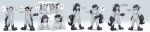 2023 absurd_res ambiguous_gender anthro biped black_hair black_markings black_tail blush breasts colored crotch_tuft dialogue duo duo_transformation english_text exclamation_point eye_contact front_view gender_transformation generation_3_pokemon glistening glistening_body gloves_(marking) gradient_background grey_background grey_body hair hi_res human_to_anthro kimarikamatori leg_markings long_image looking_at_another looking_at_own_hand looking_back_at_self male_(lore) markings mightyena motion_lines mtf_transformation nintendo nude pawpads pictographics pink_pawpads pokemon pokemon_(species) question_mark red_eyes red_nose sequence shaded simple_background smile socks_(marking) solo species_transformation speech_bubble standing suit_transformation tail text transformation transformation_sequence tuft white_background wide_image wolferion yellow_sclera