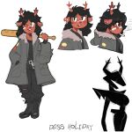 1:1 2025 absurd_res anthro bat belt black_hair boots bottomwear cigarette clothing dark_hair deer deltarune denim denim_bottomwear denim_clothing dess_holiday digital_media_(artwork) ear_piercing eyelashes female footwear hair hi_res jacket jeans leather leather_clothing leather_jacket leather_topwear mammal musical_instrument new_world_deer panthera_cantus pants piercing reindeer roaring_knight shoes simple_background smoking solo standing star topwear torn_bottomwear torn_clothing torn_jeans torn_pants undertale_(series) white_background widescreen