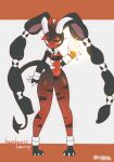 100licorice black_body clothing donava(100licorice) female fire fusion generation_2_pokemon generation_4_pokemon generation_6_pokemon hi_res horn houndoom humanoid leather leather_clothing lopunny mega_evolution mega_lopunny nintendo pointed_tail pokemon pokemon_(species) pokemon_fusion solo torn_clothing twintails_(hairstyle)