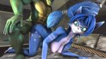 16:9 abs anthro bed bedroom blue_body blue_fur blue_hair breasts butt canid canine casting cherofox daring doggystyle duo etrated feet female fox from_behind_position fur furniture green_eyes hair hand_on_knee hand_on_leg hi_res krystal_(star_fox) lizard lizard_(petruz) looking_at_viewer male male/female mammal nintendo nude nude_anthro nude_female nude_male penetration pillow reptile scalie sex star_fox tail toes trapped warfare_krystal white_body white_fur widescreen