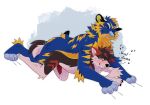 all_fours anal anal_penetration anthro anthro_on_anthro anthro_penetrated anthro_penetrating anthro_penetrating_anthro arm_tuft black_nose blue_body blue_fur brown_body brown_fur brown_hair cheek_tuft duo elbow_tuft erection facial_tuft from_behind_position fur genitals green_eyes hair head_tuft hi_res knee_tuft leg_tuft male male/male male_anthro male_penetrated male_penetrating male_penetrating_male markings multicolored_hair neck_tuft nude obscured_penetration one_eye_closed penetration penile penile_penetration penis penis_in_ass princelykaden red_eyes red_hair red_penis sex simple_background tuft two_tone_hair white_body white_fur yellow_body yellow_fur yellow_markings