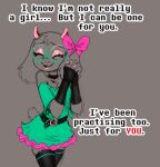 2025 2_horns anthro black_choker black_clothing black_gloves black_handwear black_jewelry black_legwear black_necklace black_text black_thigh_highs bovid bow_ribbon caprine choker clasped_hands clothed clothed_anthro clothed_male clothing colored_nails crossdressing darkner deltarune dialogue dress english_text eyelashes eyeshadow eyewear femboy fingerless_gloves fingernails floppy_ears fur glasses gloves green_clothing green_dress green_eyewear green_glasses green_legwear green_thigh_highs grey_background handwear heart_choker horn jewelry legwear lipstick makeup male male_anthro mammal multicolored_clothing multicolored_dress multicolored_legwear multicolored_thigh_highs nails necklace open_mouth open_smile pink_bow pink_clothing pink_dress pink_eyeshadow pink_fingernails pink_horn pink_lipstick pink_nails ralsei red_text restricted_palette round_glasses short_horn short_tail simple_background small_horn smile snout solo soulcentinel tail talking_to_another text thigh_highs tongue two_tone_clothing two_tone_dress two_tone_legwear two_tone_thigh_highs undertale_(series)