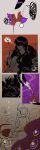  1boy 1girl absurdres armor blunt_ends bodysuit breasts closed_eyes facing_another flower genshin_impact hetero highres imminent_kiss implied_fingering incest japanese_armor jewelry kote kurokote large_breasts leaf licking licking_finger long_hair looking_at_another low-braided_long_hair low-tied_long_hair mitsudomoe_(shape) momogourami mother_and_son neck_ring one_eye_closed open_mouth painterly plant potted_plant raiden_shogun red_flower scaramouche_(genshin_impact) shrug_(clothing) sketch speech_bubble spoken_squiggle squiggle symbolism tears tomoe_(symbol) topless_male wispy_bangs 