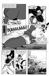 2011 anthro barefoot black_and_white black_body black_fur black_tail bob_vorsh_(jack) cheek_tuft clenched_teeth clothed clothed_feral clothing coat cold comic common_hippopotamus countershade_neck countershading cracked_ground cracking crossover destroyed_building dinosaur duo english_text eyes_closed eyewear facial_tuft falling fangs feet female feral fist fur glasses groan gulonine hair hi_res hippopotamid jack_salem lisa_svaloe_(jack) long_tail looking_around looking_at_another looking_back male mammal marten monochrome mustelid musteline nooooo oh_fuck oh_no onomatopoeia opaque_glasses open_mouth pained_expression pince-nez prehistoric_species reptile roz_gibson ruins running sable_(marten) scabbard scalie sharp_teeth shirt shut_up sound_effects speech_bubble stalking steamy_breath stuck tail teeth text text_box text_on_clothing text_on_shirt text_on_topwear thinking thought_bubble tongue topwear trenchcoat tuft tusks whiskers wide_eyed worried yelling_at_another