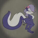 absurd_res accessory anthro big_tail bow_ribbon female fifi_la_fume hair_accessory hair_bow hair_ribbon hi_res indigo_snep mammal mephitid ribbons skunk solo tail tiny_toon_adventures warner_brothers