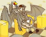 anthro ausjamcian box changed_(video_game) container cuddling duo felid fur goo_creature grey_body grey_fur kissing making_out male male/male mammal pantherine snow_leopard wings 