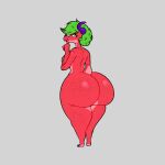  anthro berrythedragon big_butt butt cinnamonrug dragon female freckles hi_res horn huge_butt looking_at_viewer looking_back nude solo thick_thighs 