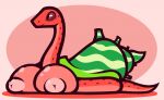  big_breasts breasts female feral gastropod ikakins mollusk nipples red_body red_eyes red_skin reptile scalie shell snail snake snittle solo 