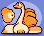  big_breasts breasts female feral gastropod ikakins mollusk nipples orange_body orange_eyes orange_skin reptile scalie shell snail snake snittle solo 