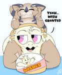 ageplay ambiguous_gender animate_inanimate anthro chikn_nuggit clean_diaper clothed clothing dialogue diaper diaper_creature diaper_package diaper_transformation digital_media_(artwork) dragon duo english_text eyes_closed fwench_fwy_(chikn_nuggit) granting_wish hand_on_face hi_res horn kastmi looking_at_side magic mouth_closed mythological_creature mythological_scalie mythology nonbinary_(lore) open_mouth pampaku_(mitchell45) roleplay scalie simple_background smile text transformation wearing_diaper wish_dragon