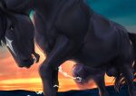 2025 animal_genitalia animal_penis balls black_mane black_tail bodily_fluids cum cumshot dated ejaculation equid equine equine_genitalia equine_penis erection feral fur genital_fluids genitals glistening glistening_eyes grey_balls grey_body grey_eyes grey_fur grey_penis hi_res horse looking_at_viewer male male_feral mammal mane medial_ring open_mouth outside penis rufciu signature solo sunset tail vein veiny_penis