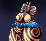  2017 anthro big_breasts bodypaint bottomwear breasts chubby_anthro chubby_female clothing common_hippopotamus dancewear dreamworks female genitals gloria_the_hippopotamus glowing glowing_paint hands_behind_head hippopotamid looking_at_viewer madagascar_(series) mammal mostly_nude nipples nude overweight overweight_anthro overweight_female pussy shenzel skirt slightly_chubby smile solo standing thick_thighs tutu wide_hips 