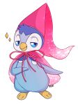  alpha_channel ambiguous_gender blue_eyes cape clothing female_(lore) feral half-closed_eyes hat headgear headwear hi_res narrowed_eyes nintendo o-ishi piplup pok&eacute;mon pok&eacute;mon_(species) princess princess_waddle royalty semi-anthro solo video_games 