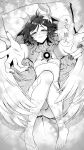  1boy absurdres aka_syakkou beckoning braid crossdressing crossdressing_(mtf) feathered_wings genshin_impact highres knees_up lying nail_polish pillow reaching reaching_towards_viewer single_thighhigh solo stirrup_legwear testicles thighhighs toeless_legwear trap twin_braids venti_(archon)_(genshin_impact) venti_(genshin_impact) wings 