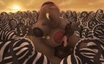 absurd_res anal anal_fingering animal_genitalia animal_vulva anthro anus avian balls big_balls big_breasts big_ears big_penis bird bodily_fluids bodypaint breasts brown_body brown_skin clitoris elephant elephantid equid equine equine_genitalia equine_vulva female feral fingering fur genital_fluids genitals gold_(metal) gold_jewelry group group_sex herm hi_res intersex intersex/female intersex/male jewelry killergrizzly lagende leaking_precum male mammal mottled mottled_genitalia mottled_penis orgy penis perineum precum proboscidean proboscis_(anatomy) puffy_anus savanna sex striped_body striped_fur stripes sunset surrounded_by_butts tail tail_grab trunk_(anatomy) tusks vulva white_eyes zebra