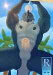 anthro balls crocodile crocodilian first_person_view genitals hi_res looking_at_viewer looking_down male muscular muscular_male nipples penis ralphyart reptile scalie shower solo