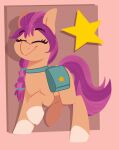  animated bag braided_hair earth_pony equid equine eyebrows eyelashes eyes_closed female feral hair hasbro hi_res horse mammal mlp_g5 modularpon my_little_pony orange_body pony purple_hair purple_tail short_playtime smile solo star stomping sunny_starscout_(mlp) 