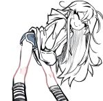  alice_grimm baggy_clothes blue_shorts hood hoodie no_hair_bow original shorts socks striped_clothes striped_socks white_hoodie 