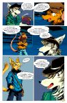  2022 anthro big_ears bodily_fluids canid canine canis carpetwurm clothed clothing comic conditional_dnp coyote detailed_background dialogue digital_media_(artwork) domestic_cat dotte_(gunwhale) english_text evelyn_call felid feline felis female fully_clothed group hat headgear headwear hi_res jack_(gunwhale) male mammal mixed_media mouse murid murine navel open_mouth rodent sweat text traditional_media_(artwork) trio webcomic whiskers 