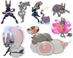  anthro breasts butt canid canine cephalopod clothing coleoid disney expansion female fox hi_res hyper inflation intersex judy_hopps lagomorph leporid mammal marine mollusk nick_wilde nipples nude octopodiform octopus rabbit rubber rubber_clothing rubber_suit rubberskunktoo sex showering voyeur whip zootopia 