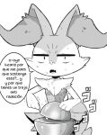  akatosh_el_shota_furro animal_humanoid anthro bodily_fluids braixen canid canid_humanoid canine canine_humanoid demon_core female fox_ears fox_humanoid fox_tail humanoid mammal mammal_humanoid nintendo onomatopoeia pok&eacute;mon pok&eacute;mon_(species) screwdriver solo sound_effects sweat text tools video_games 