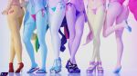  16:9 absurd_res anthro applejack_(mlp) bikini bikini_bottom butt butterfly_(accessory) clothing equid equine feet female flip_flops fluttershy_(mlp) foot_fetish footwear friendship_is_magic group hasbro hi_res high_heels long_legs mammal my_little_pony pinkie_pie_(mlp) rainbow_dash_(mlp) rarity_(mlp) sandals shadowboltsfm shoes standing swimwear twilight_sparkle_(mlp) two-piece_swimsuit wedge_(footwear) widescreen 