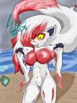  3:4 absurd_res anthro female hi_res hisuian_zoroark nintendo pok&eacute;mon pok&eacute;mon_(species) rakusenpai2002 regional_form_(pok&eacute;mon) solo video_games 