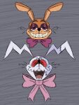  2021 absurd_res anthro bow_tie buckteeth closed_smile colored digital_drawing_(artwork) digital_media_(artwork) duo female five_nights_at_freddy&#039;s five_nights_at_freddy&#039;s:_security_breach floppy_ears fnaf_vr_help_wanted freckles glitchtrap half-closed_eyes half_lidded_eyes hi_res lagomorph leporid long_ears male mammal multicolored_body narrowed_eyes open_mouth pink_bow_tie purple_bow_tie purple_eyelids purple_eyes rabbit red_eyes scottgames skkortysoup smile stitch_(sewing) tan_body teeth vanny_(fnaf) video_games whiskers white_body 