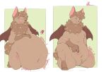  abdominal_bulge ambiguous_gender ambiguous_prey anthro belly big_belly blue_eyes bodily_fluids brown_body brown_fur chest_tuft chiropteran death digestion digestion_noises drooling duo fatal_vore fur hi_res holding_belly hyper hyper_belly itskorrie kneeling looking_at_viewer male male/ambiguous male_pred mammal nude saliva shrinking_belly sitting slightly_chubby solo_focus tongue tongue_out tuft vore wings 