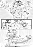  abs anthro balls bear big_balls big_penis bodily_fluids comic cum cum_vore digestion duo ejaculation elephant elephantid english_text genital_fluids genitals hi_res huge_balls huge_penis hyper hyper_balls hyper_genitalia hyper_penis leaking leaking_cum male male/male mammal mohawk muscular muscular_anthro muscular_male pecs penis proboscidean proboscis_(anatomy) talking_to_another text tight_hug trunk_(anatomy) tusks uniparasite vein veiny_penis vore xythan_(character) 