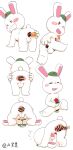 2025 3_toes 4_fingers all_fours anal anal_masturbation anthro blush butt carrot carrot_in_ass censored censored_anus censored_genitalia censored_penis chinese_description clothing embarrassed eyes_closed feet fingers food grin happy headgear headgear_only headwear headwear_only hi_res holding_own_penis internal internal_anal lagomorph leporid looking_at_viewer looking_back looking_back_at_viewer looking_pleasured male mammal masturbation mostly_nude mostly_nude_anthro mostly_nude_male open_mouth plant rabbit side_view simple_background smile soles solo spread_butt spreading surprised toes vegetable white_background xd_(artist) year_hare_affair