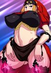  breasts chain huge_breasts impossible_clothes impossible_shirt midriff odin_sphere shirt solo tetrodotoxin thighhighs velvet_(odin_sphere) 