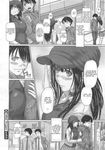  3boys breast_press breasts brother_and_sister comic greyscale highres incest kisaragi_gunma large_breasts monochrome multiple_boys original siblings translated 