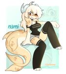 alice_dipodomys anthro breasts cetacean clothed clothing digital_media_(artwork) dolphin dragon female hair hi_res hybrid mammal marine mythological_creature mythological_scalie mythology nami_(teranen) oceanic_dolphin orca scalie smile solo tail text toothed_whale