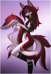 2025 4_fingers anthro biped brown_body brown_fur brown_hair brown_tail butt canid canine clothed clothed_anthro clothed_female clothing digital_drawing_(artwork) digital_media_(artwork) female fingers footwear fox fur green_eyes hair hi_res long_tail looking_at_viewer mammal pantsless pantsless_anthro pantsless_female partially_clothed partially_clothed_anthro partially_clothed_female side_view skylar_zero smile socks solo tail tailhug_(artist) topwear