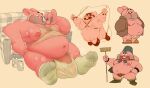  absurd_res anthro big_bulge bodily_fluids bulge cartoon_network clothing footwear genitals hi_res lagomorph leporid male mammal nipple_piercing nipples overweight penis piercing rabbit richard_watterson shoegaze. socks sweat the_amazing_world_of_gumball underwear 