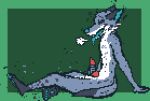 animated anthro blue_nose blue_tongue canid canine canis coyote demensa digital_media_(artwork) emil_(demensa) full-length_portrait genitals green_background knot looking_pleasured loop male mammal masturbation nude_anthro nude_male open_mouth open_smile penis pixel_(artwork) pixel_animation portrait red_penis side_view simple_background smile solo tongue
