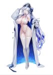  1girl aokumo_rin bikini blue_coat blue_eyes blue_hair breasts character_name choker coat commentary_request full_body gloves grey_hair hat highleg highleg_bikini highres korean_commentary large_breasts legs_together long_hair looking_at_viewer micro_bikini military_hat multicolored_coat multicolored_hair navel ness_(pjw0168) off_shoulder open_clothes open_coat open_mouth peaked_cap salute shoes side-tie_bikini_bottom simple_background single_bare_shoulder solo standing stellive streaked_hair string_bikini swimsuit thick_eyelashes thighhighs two-sided_coat two-sided_fabric two-tone_coat two-tone_hair very_long_hair virtual_youtuber wet white_background white_bikini white_coat white_gloves white_hat white_shoes white_thighhighs 
