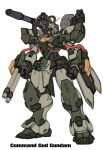 cable clenched_hands command_gundam fusion g_gundam glowing god_gundam green_eyes gundam haganef highres mecha no_humans robot science_fiction sd_command_chronicles shoulder_cannon solo super_robot v-fin 